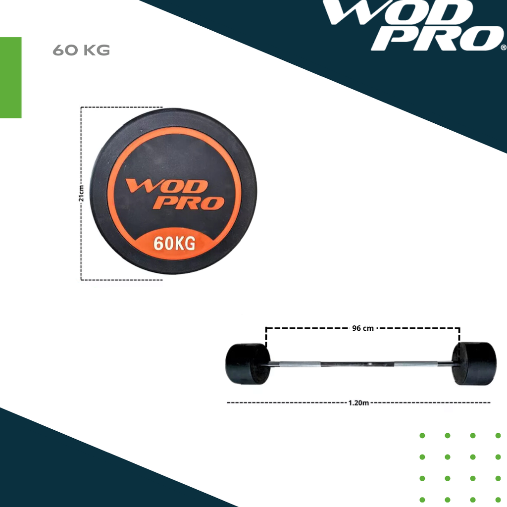 ​Set de 385 kg barras rectas con peso integrado Wod Pro