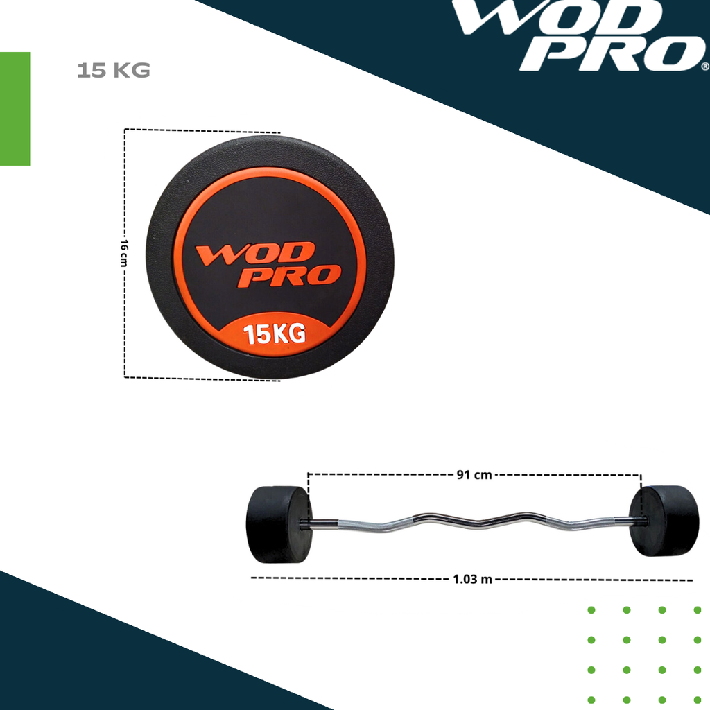 ​Set de 385 kg barras Z con peso integrado Wod Pro