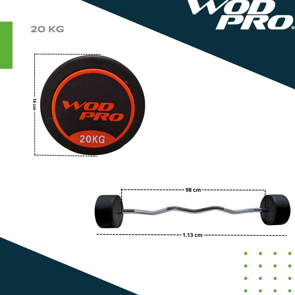 ​Set de 385 kg barras Z con peso integrado Wod Pro