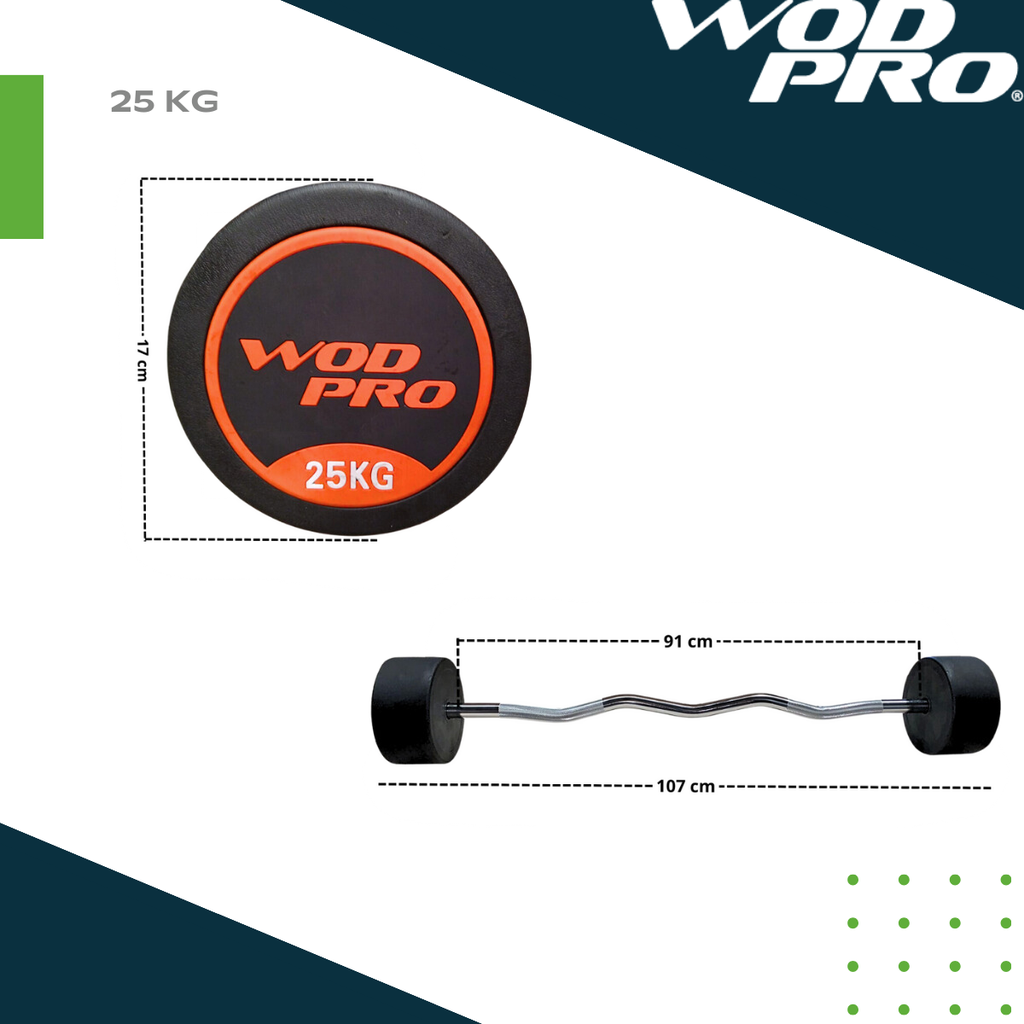 ​Set de 385 kg barras Z con peso integrado Wod Pro