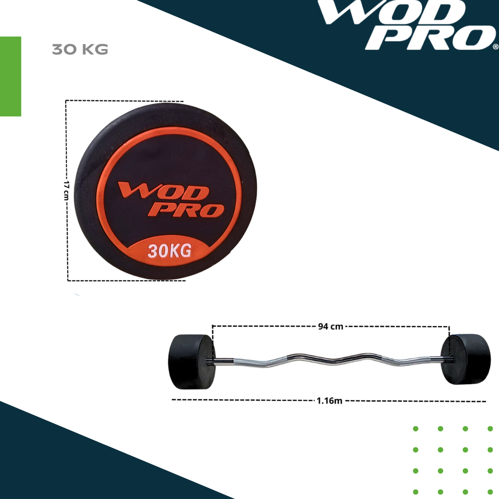 ​Set de 385 kg barras Z con peso integrado Wod Pro