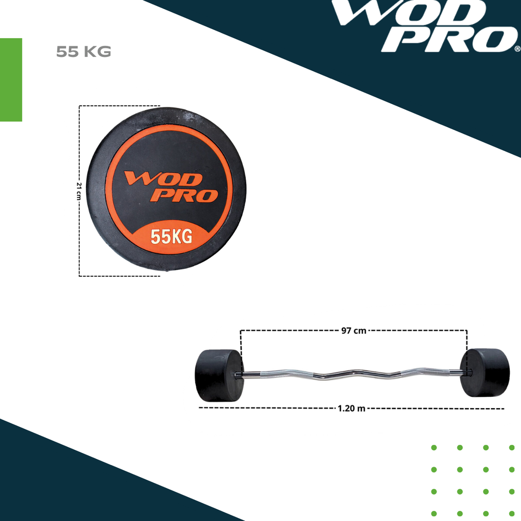 ​Set de 385 kg barras Z con peso integrado Wod Pro