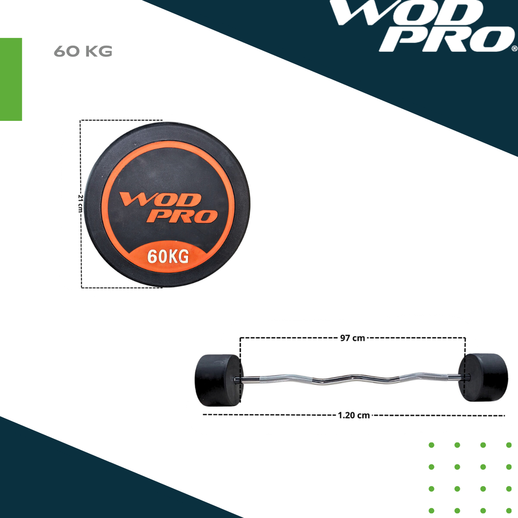 ​Set de 385 kg barras Z con peso integrado Wod Pro