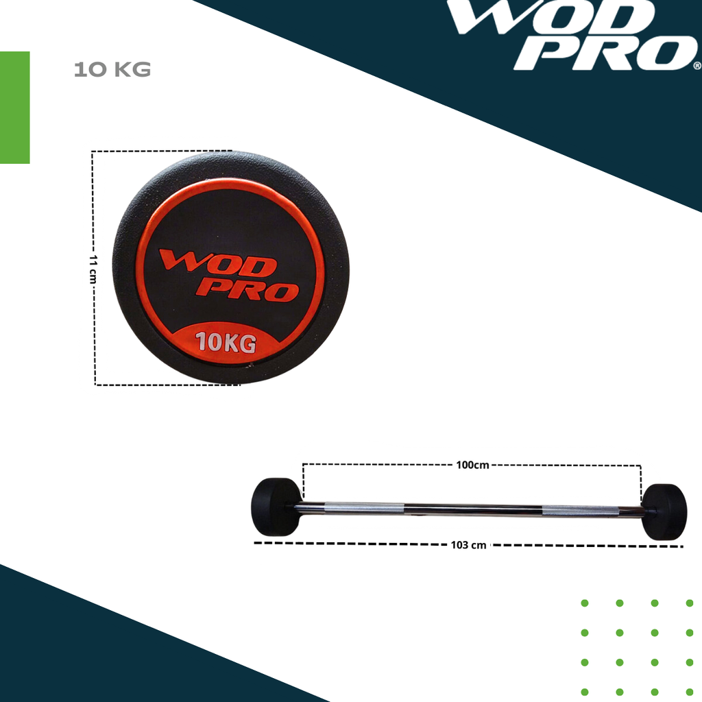 ​Set de 100 kg barras rectas con peso integrado Wod Pro