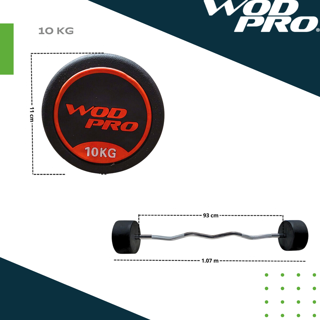 ​Set de 100 kg barras Z con peso integrado Wod Pro