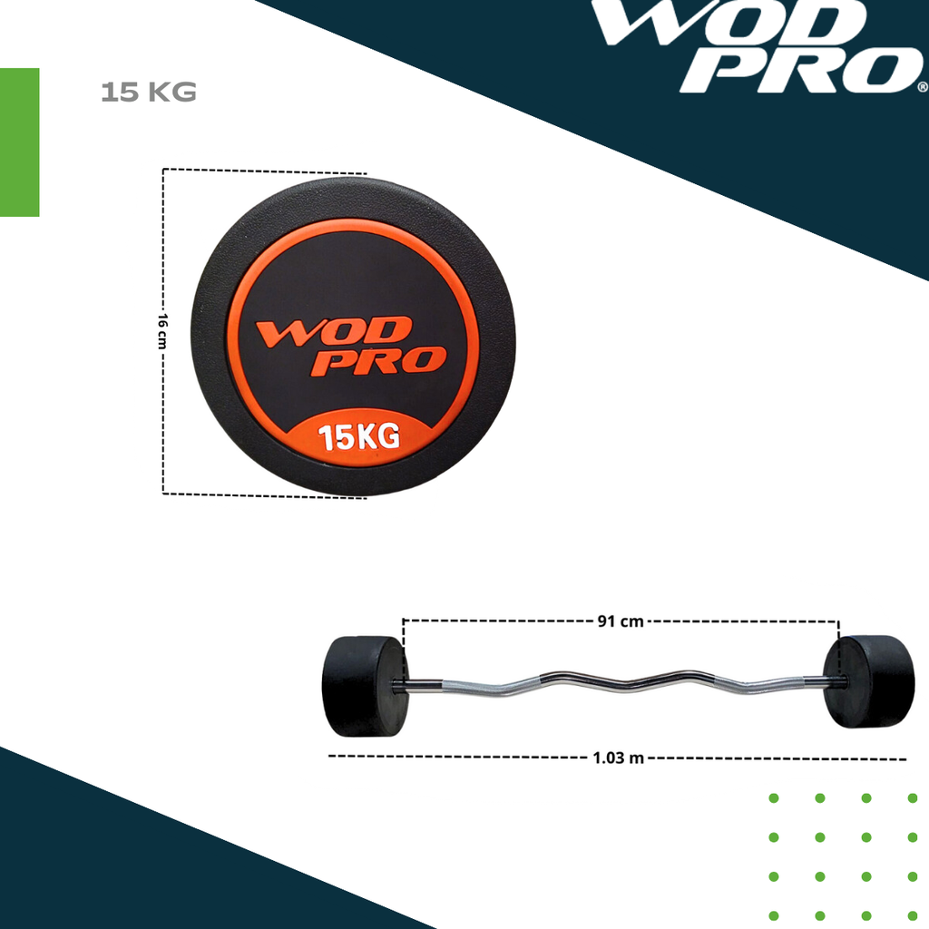 ​Set de 100 kg barras Z con peso integrado Wod Pro