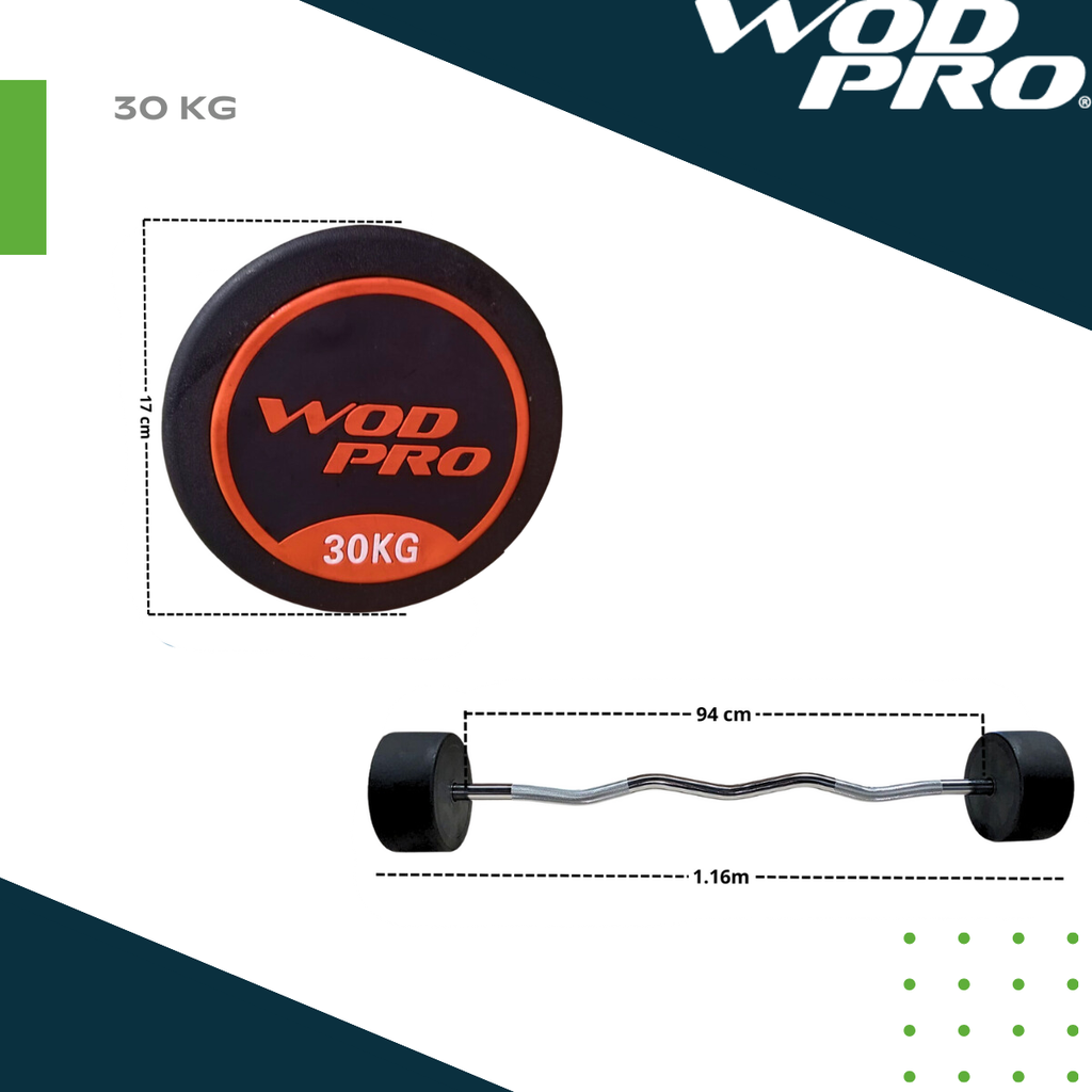 ​Set de 100 kg barras Z con peso integrado Wod Pro