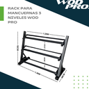 Rack para mancuernas 3 niveles para 10 pares Wod Pro