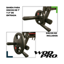 Banca multiposición con soporte para bíceps y pierna Wod Pro