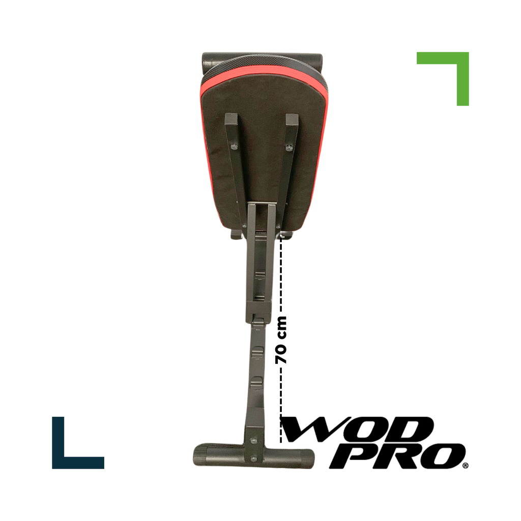Banca multiposición con soporte para bíceps y pierna Wod Pro
