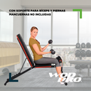 Banca multiposición con soporte para bíceps y pierna Wod Pro