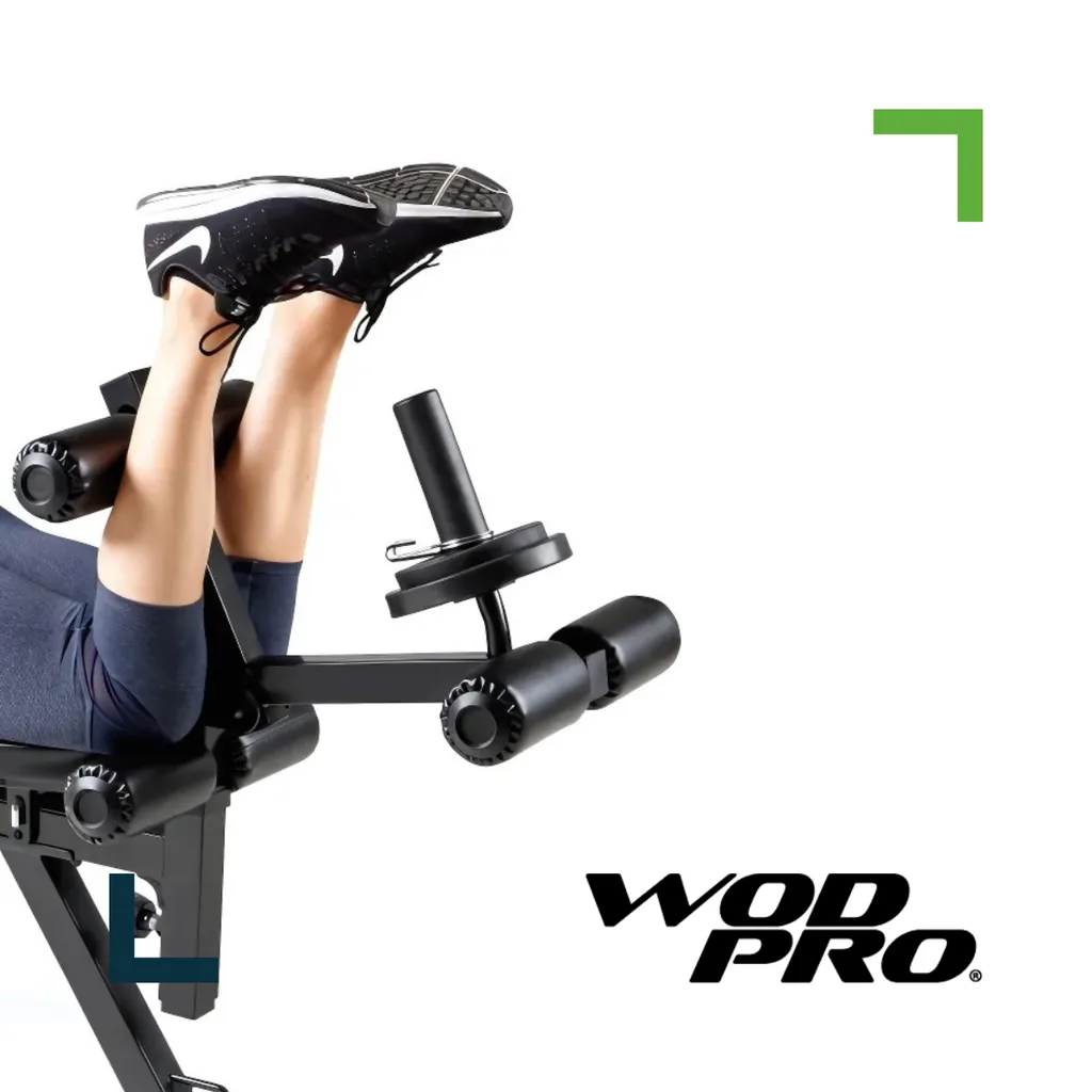 Banca multiposición con soporte para bíceps y pierna Wod Pro