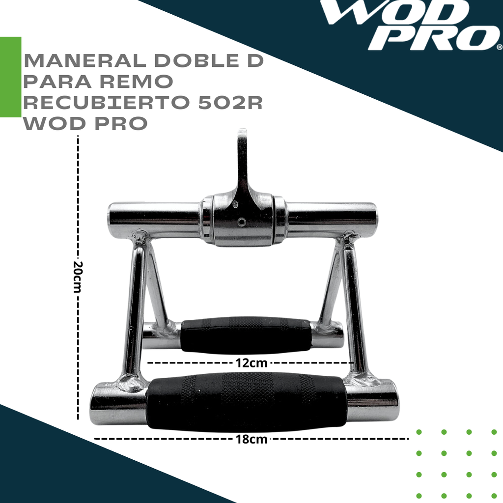 ​Maneral doble D para remo recubierto 502R Wod Pro