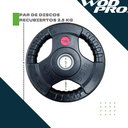 Par de discos estándar 1" 2.5 kg recubiertos Wod Pro