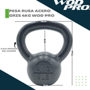 Pesa rusa 4 kg acero gris Wod Pro