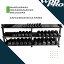Rack para mancuernas de 5 a 80 libras 16 pares Wod Pro