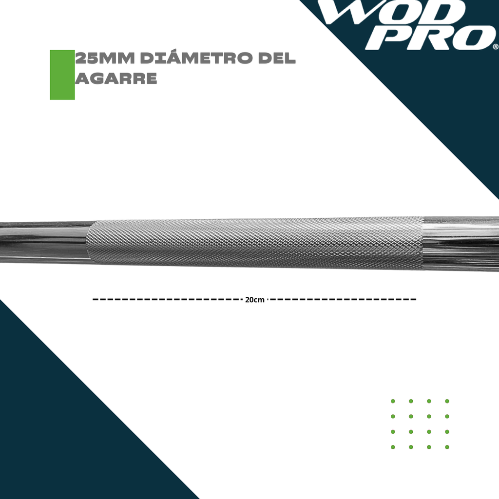 ​Barra 1.5 mts aprendizaje 13.5 kg Wod Pro