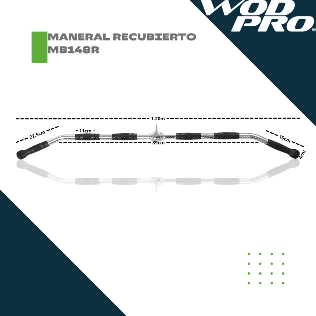 Maneral para pecho y espalda recubierto MB148R Wod Pro