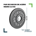 Par de discos de acero negro 2.5 kg Wod Pro