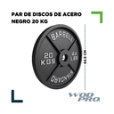 Par de discos de acero negro 20 kg Wod Pro