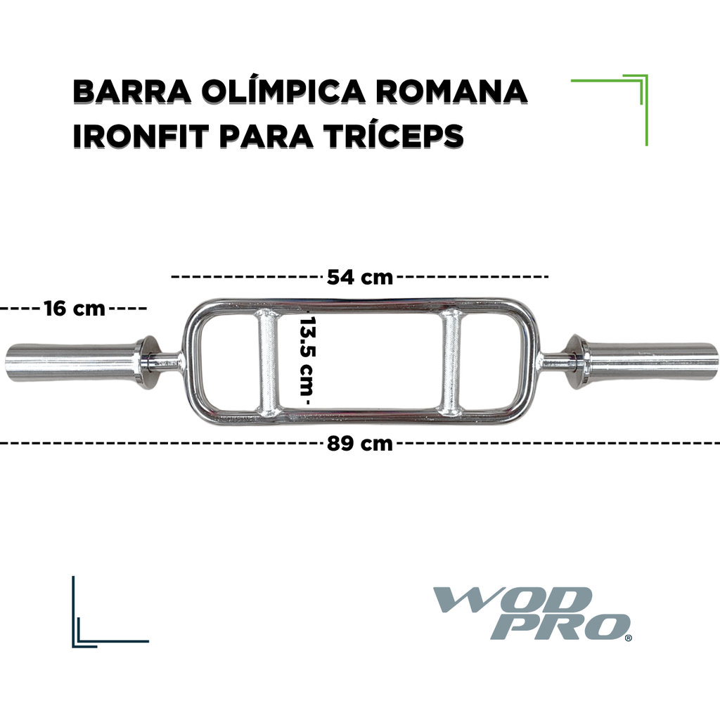 Barra Olímpica Romana IronFit para Tríceps