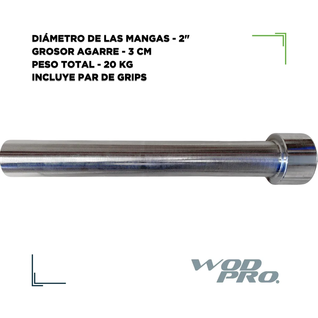 Barra Olímpica Sellada IronFit 20 kg 2.2m 1000 lb