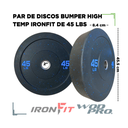 Par de Discos Bumper High Temp IronFit de 45 Lbs