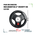 Par de Discos Recubiertos 2" IronFit de 2.5 kg