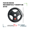 Par de Discos Recubiertos 2" IronFit de 20 kg