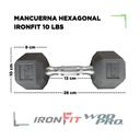 Par de Mancuernas Hexagonales IronFit 10 Lbs