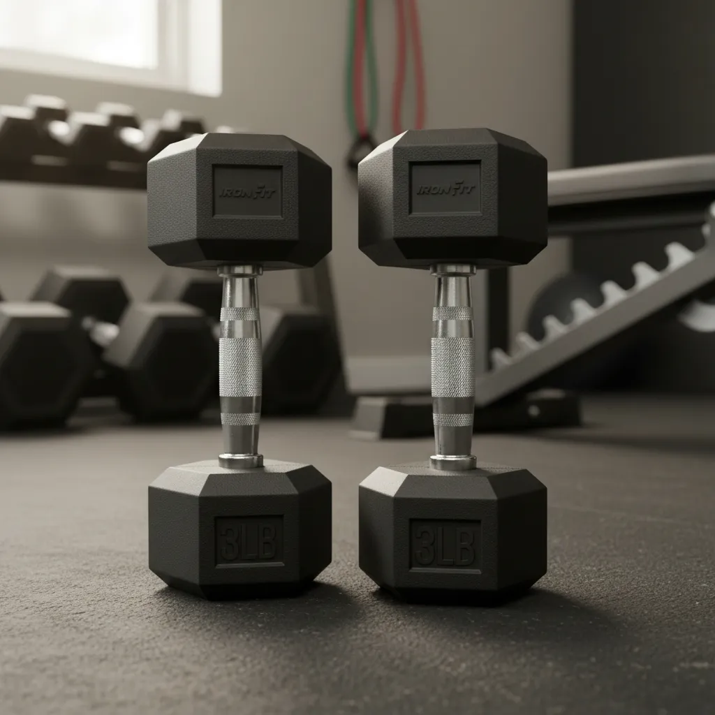 Par de Mancuernas Hexagonales IronFit 3 Lbs