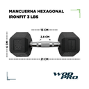 Par de Mancuernas Hexagonales IronFit 3 Lbs