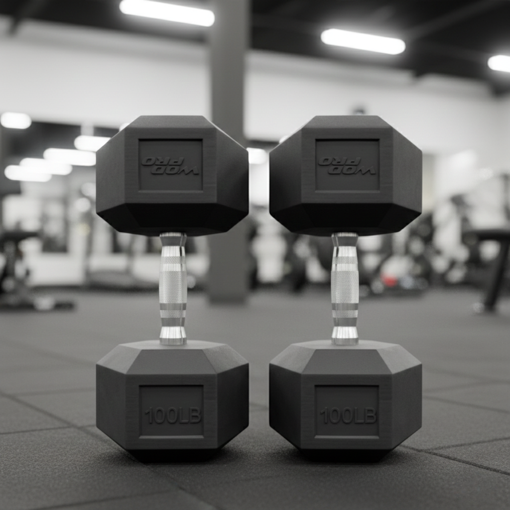 Par de Mancuernas Hexagonales 100 Libras Wod Pro