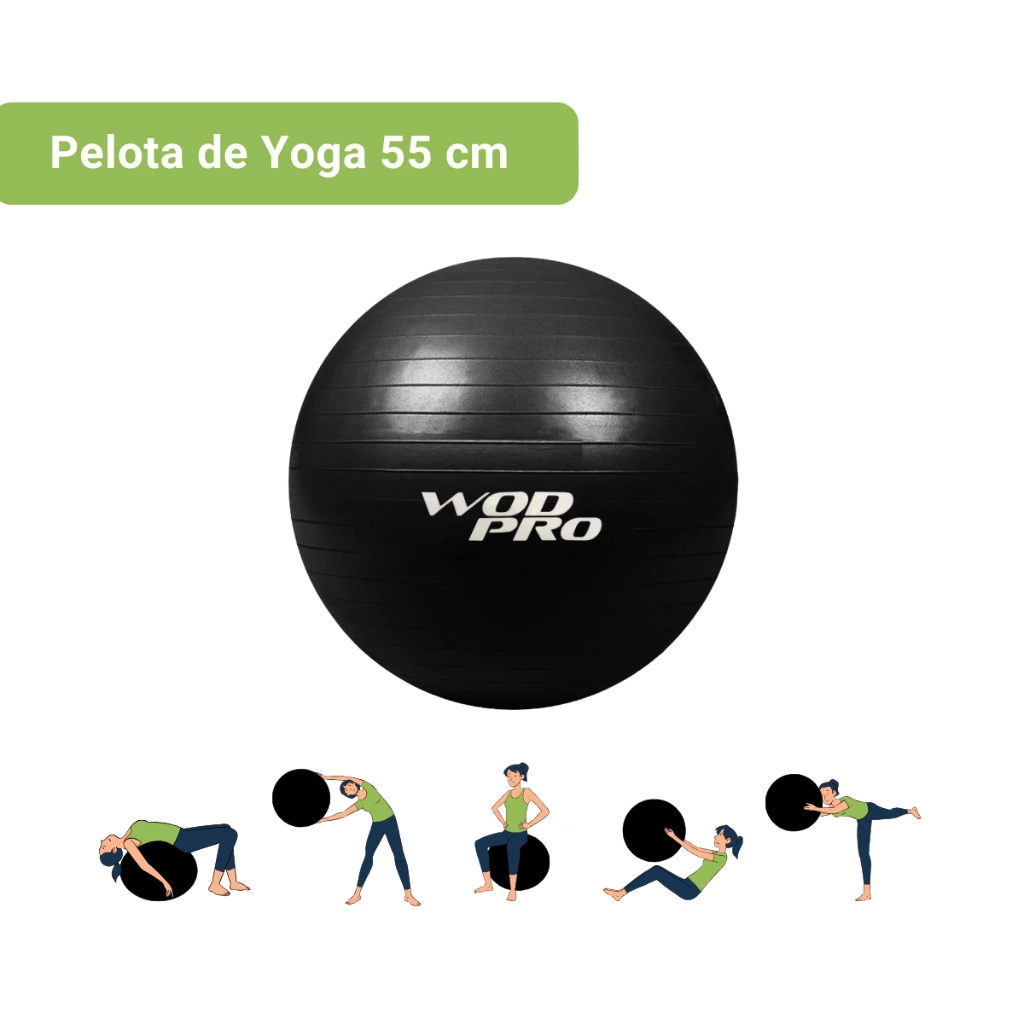 Pelota de Yoga Wod Pro con Bomba para Inflar 55 cm.webp