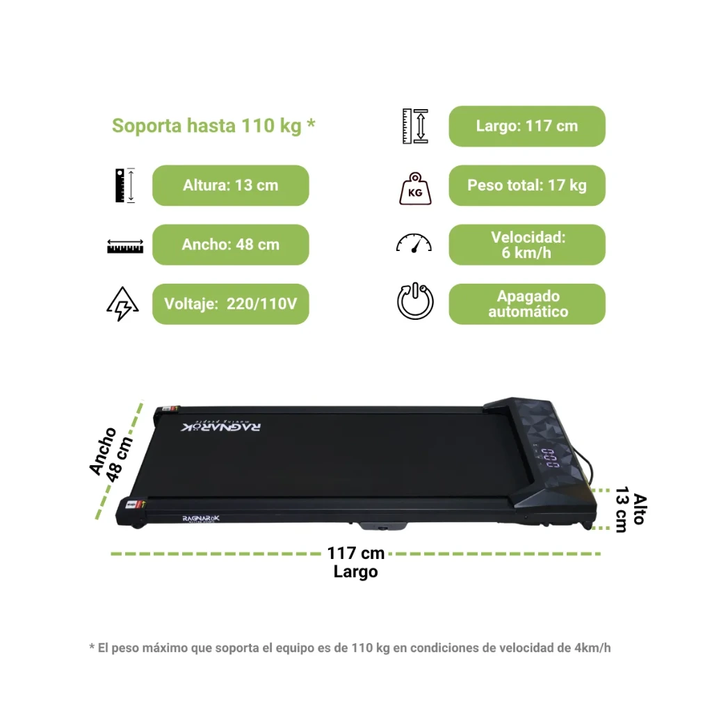 Caminadora Walking Pad RagnaRök 3807W 1.5HP (3).webp