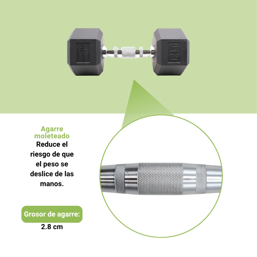 Mancuernas Hexagonales IronFit 12 lb (4).webp