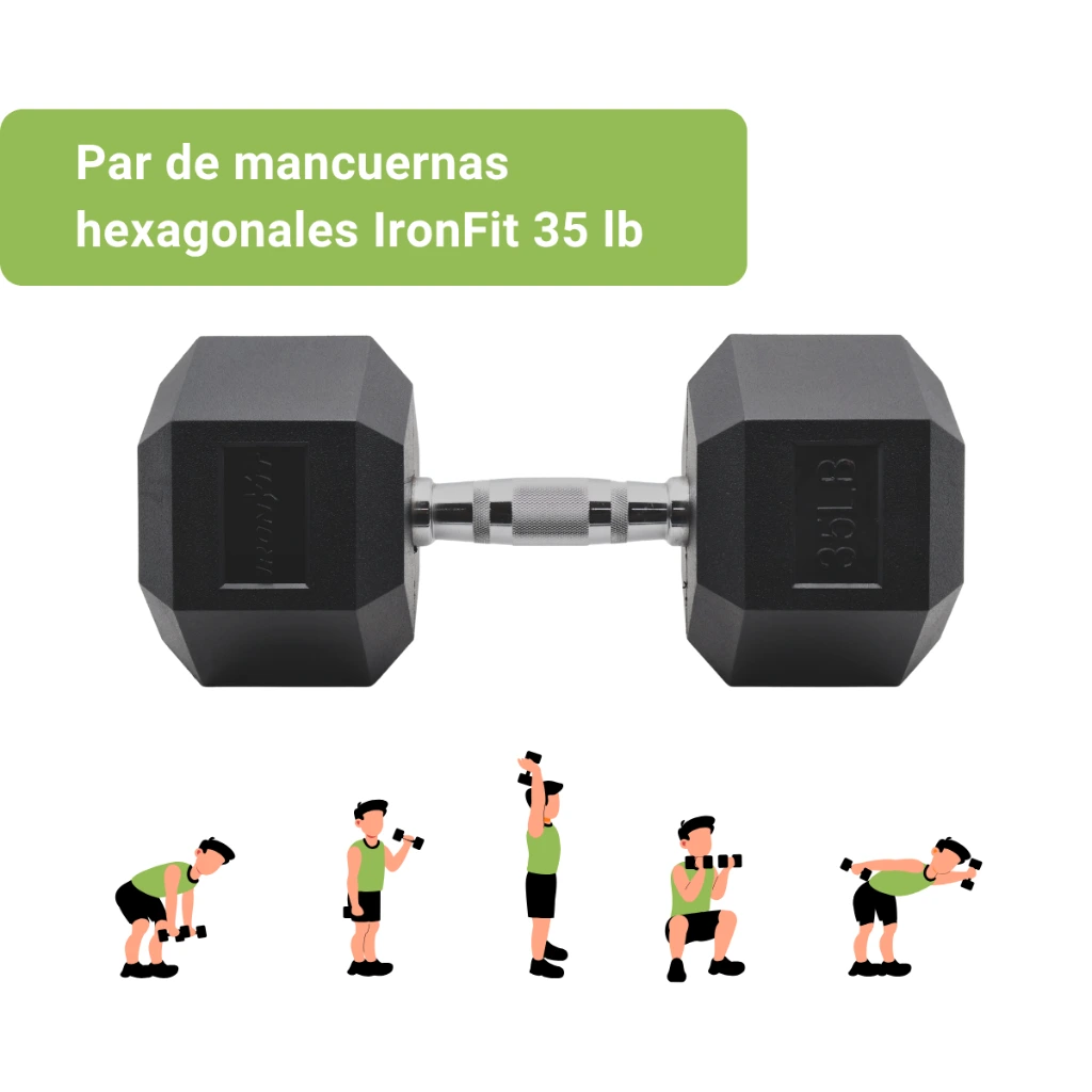Mancuernas Hexagonales IronFit 35 lb (2).webp
