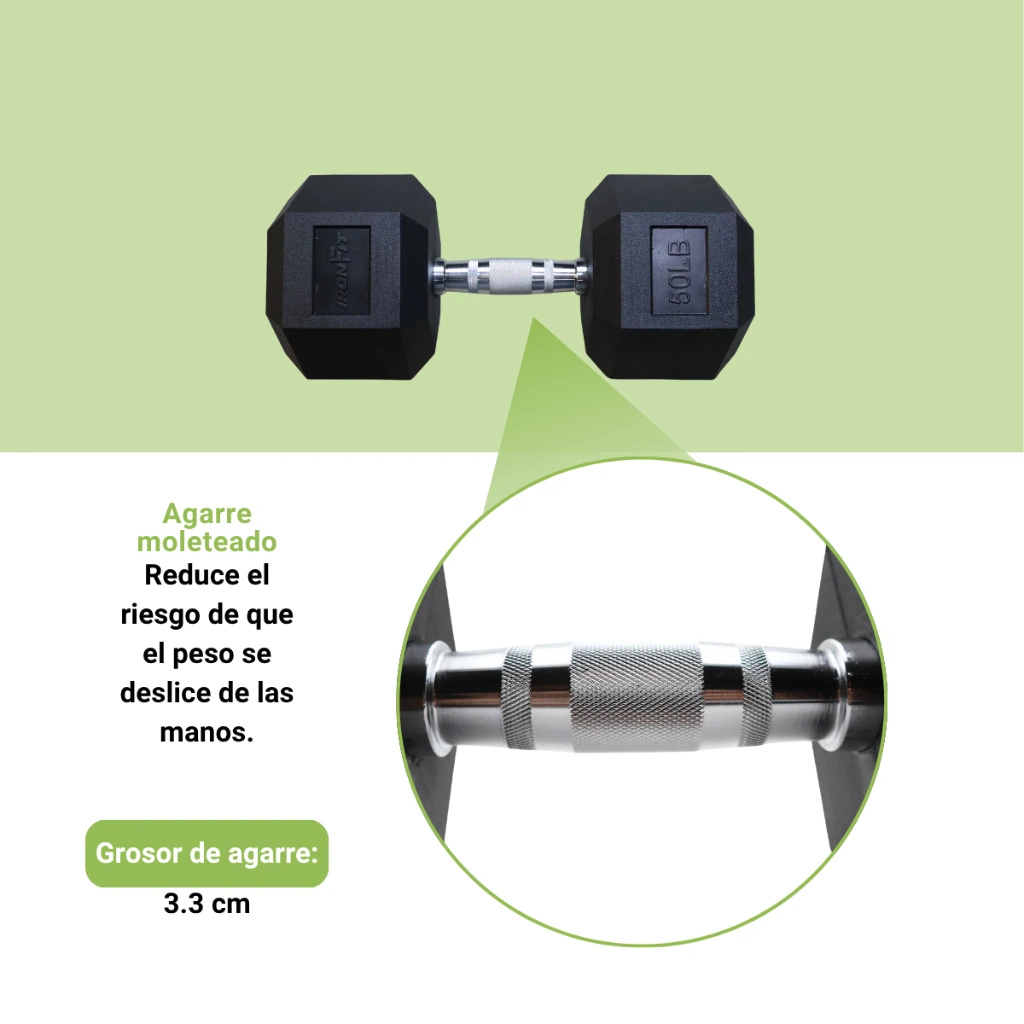 Mancuernas Hexagonales IronFit 50 lb (4).webp