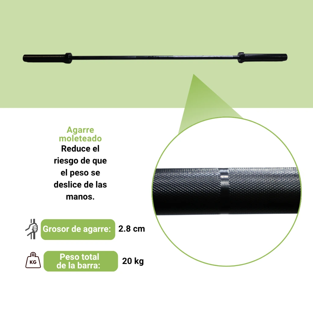 Barra Olímpica Sin Bujes IronFit (11).webp