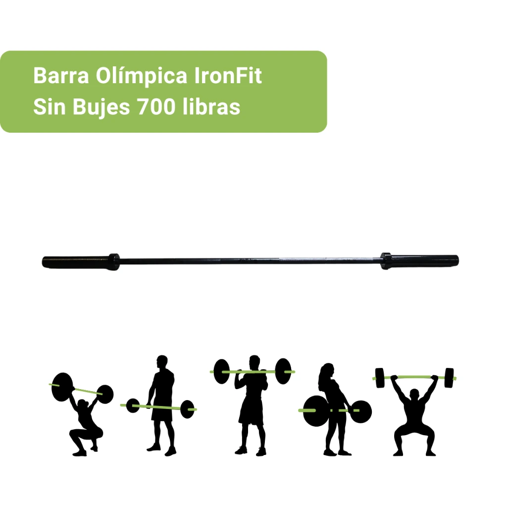 Barra Olímpica Sin Bujes IronFit (9).webp
