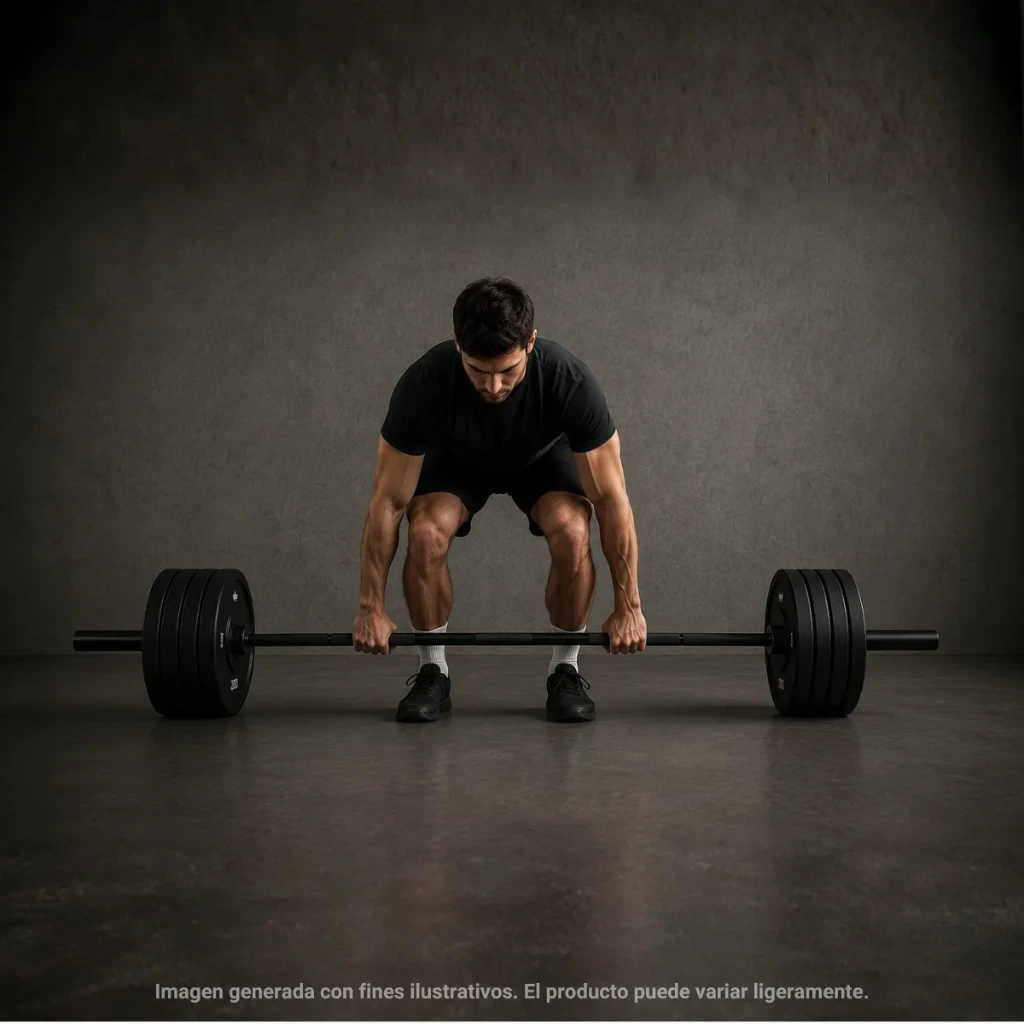 Barra Olímpica Sin Bujes IronFit (14).webp