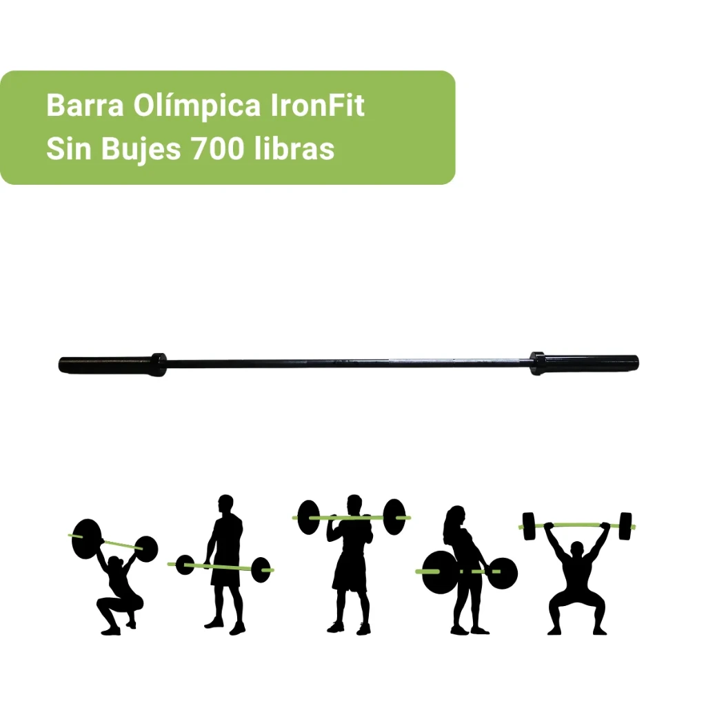Barra Olímpica Sin Bujes IronFit (9).webp
