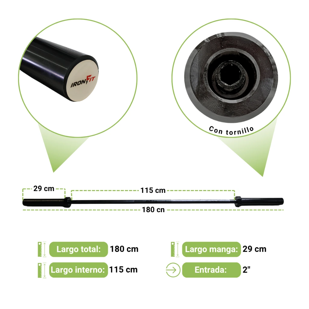 Barra Semi-olímpica IronFit Sin Bujes (10).webp
