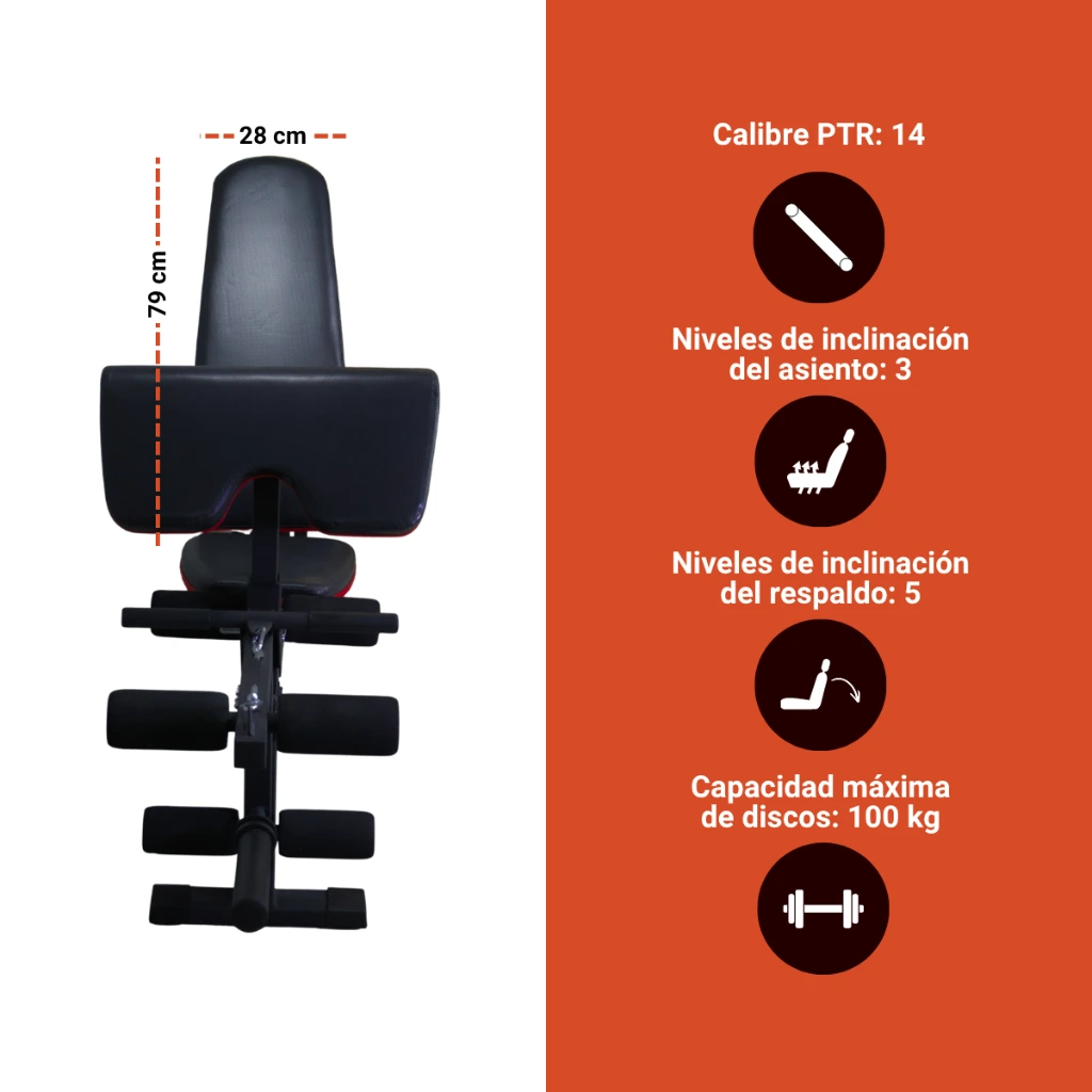 Banca Multiposición Wod Pro con Soporte para Bíceps y Pierna (5).webp