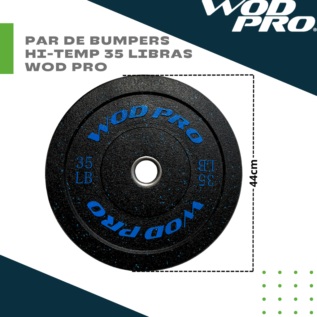 Par de bumpers hi-temp 35 libras Wod Pro