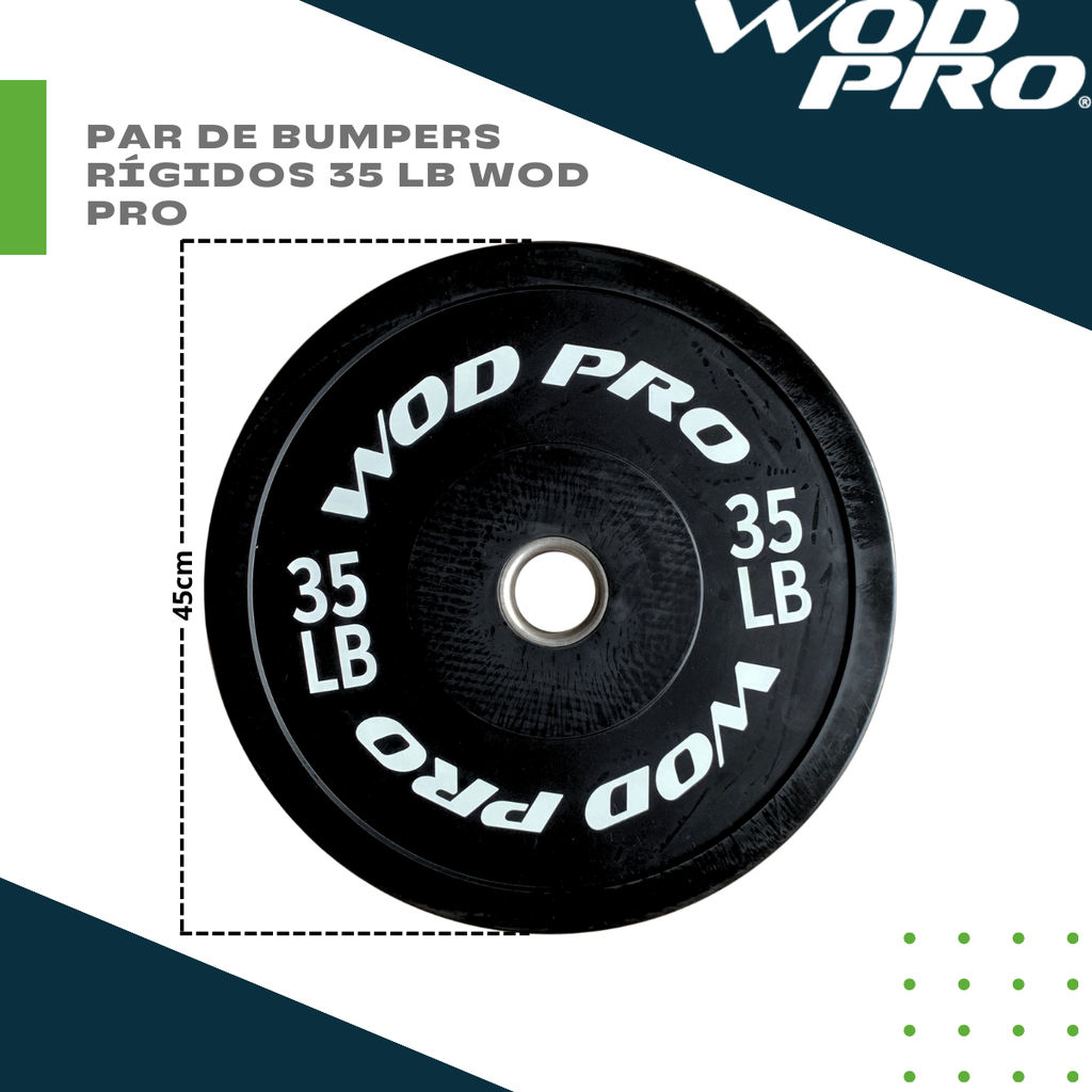 Par de bumpers 35 lb Wod Pro