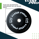 Par de bumpers 25 lb Wod Pro