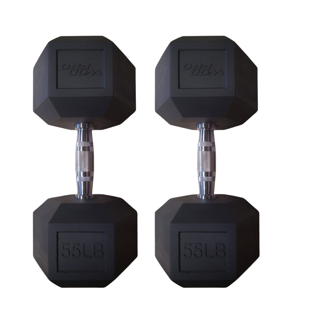 Par de mancuernas hexagonales 55 libras Wod Pro