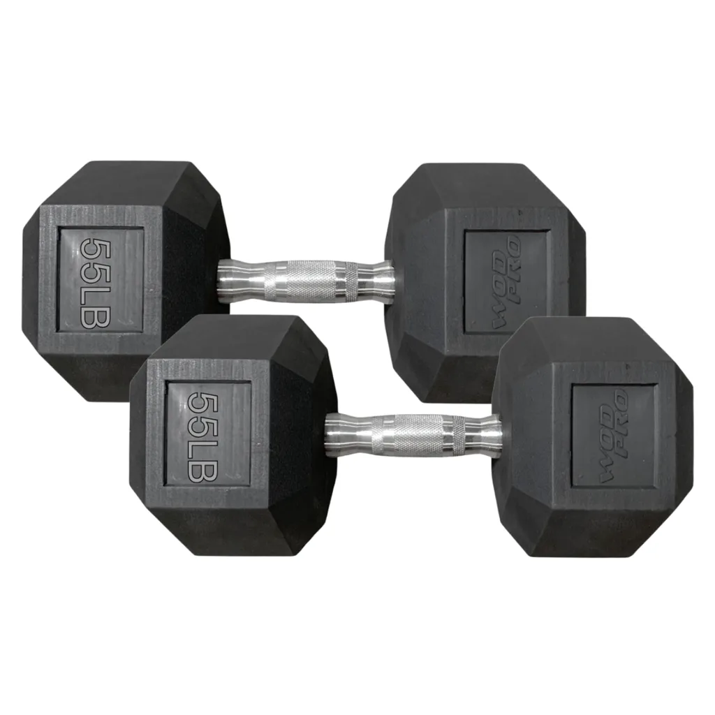 Par de mancuernas hexagonales 55 libras Wod Pro