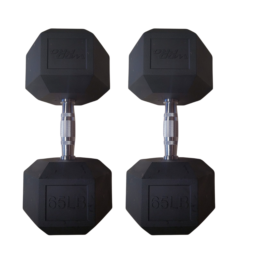 Par de mancuernas hexagonales 65 libras Wod Pro